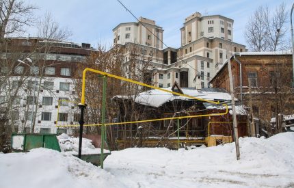 Газови тръби през зимата