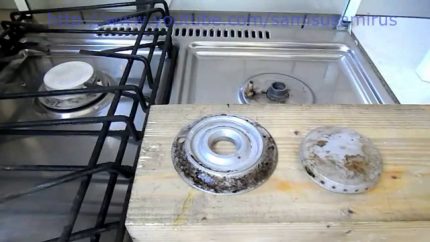 Disassembled hotplate