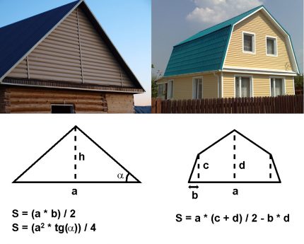 Các loại mái nhà để tính toán tổn thất nhiệt