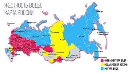 Vannhardhetskart etter region