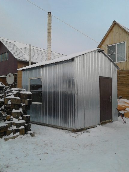 Freestanding gas boiler room