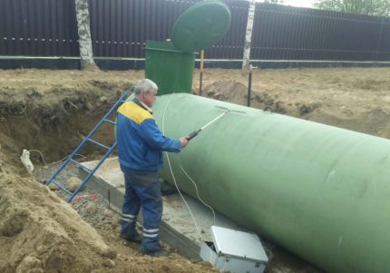 Instalación de tanque de gas en el sitio