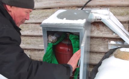 Heater in the cabinet