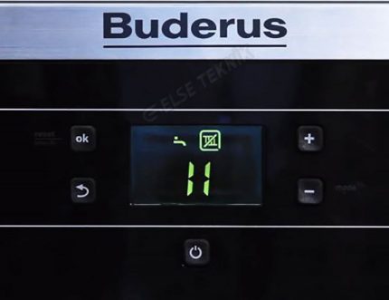 Buderus ketel digitaal display