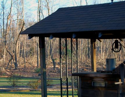 House-arbor on the house plot