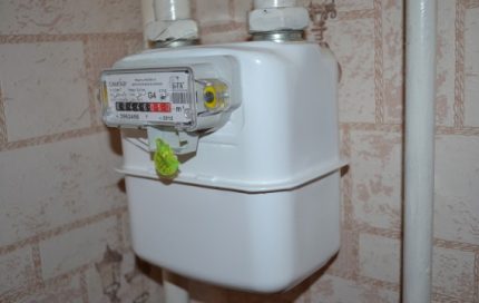 Gas meter sa apartment