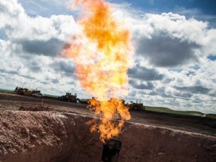 Le gaz naturel brûle