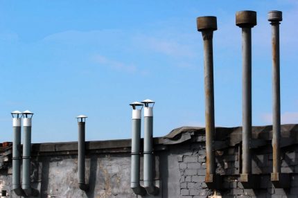 Champignons de ventilation - parapluies et chicanes