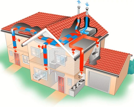 Supply and exhaust circuit ventilation system