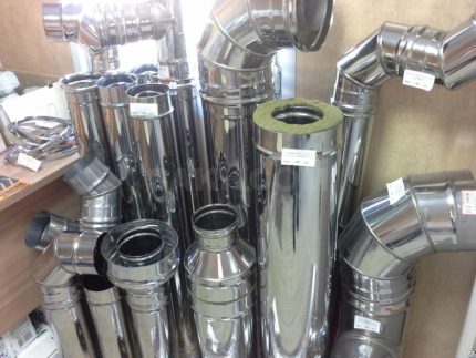 Pipes of various diameters