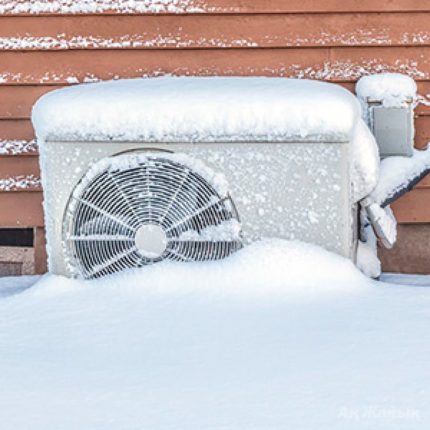 Airconditioning in de sneeuw