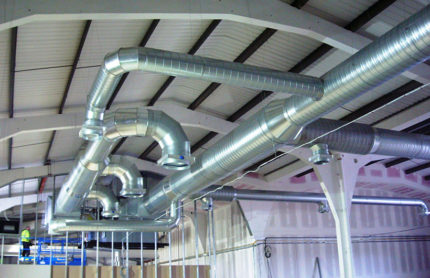 Conduits dans une installation industrielle