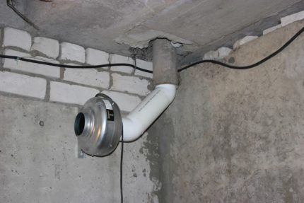 Exemple de ventilation de cave