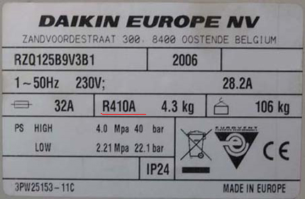 Label teknikal penghawa dingin