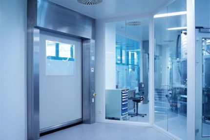 Doors in a clean room