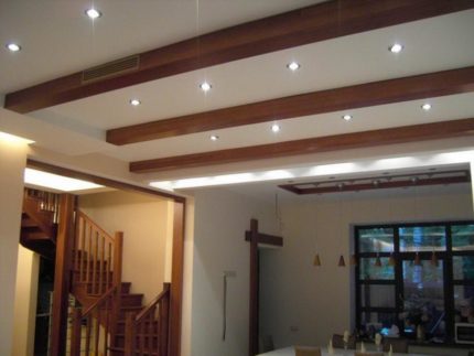 Lightings on a stretch ceiling