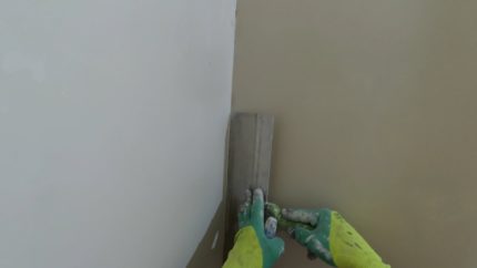 Aligning the wall in the bathroom