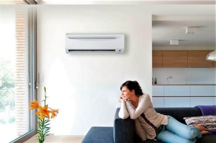 Linear air conditioning in the living room